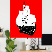 giftiges Herz Poster (Heimbüro)