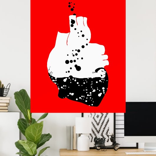 giftiges Herz Poster (Heimbüro)