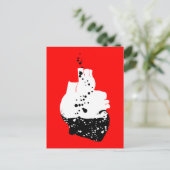 giftiges Herz Postkarte (Stehend Vorderseite)