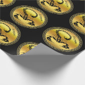 Giftiges Insekt des Goldgiftiges Skorpions sehr Geschenkpapier (Ecke)