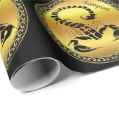 Giftiges Insekt des Goldgiftiges Skorpions sehr Geschenkpapier (Rolleneckpunkt)