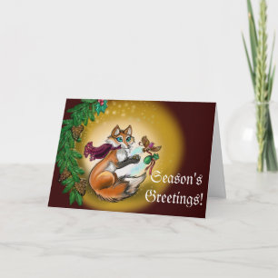 Gifting Fox Holiday Feiertagskarte