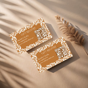 Giftkatze (mexikanisches Talavera terracotta qr) Begleitkarte