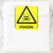 Giftkaution Quadratischer Aufkleber (Tasche)