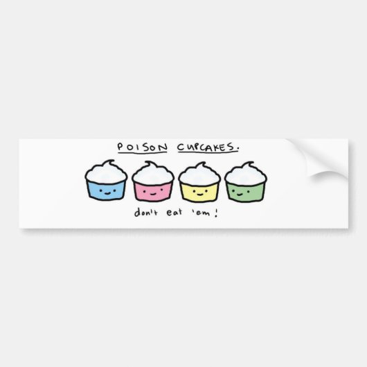 Giftkleine Kuchen Autoaufkleber (Vorne)