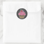 Giftkrebs Cupcake Runder Aufkleber (Tasche)