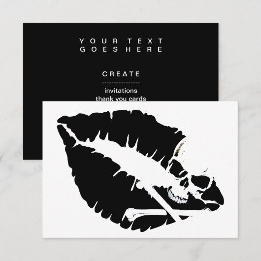 Giftlippen Einladung (Vorne/Hinten)