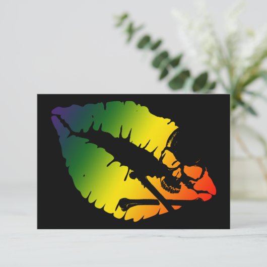 Giftlippen Einladung (Stehend Vorderseite)