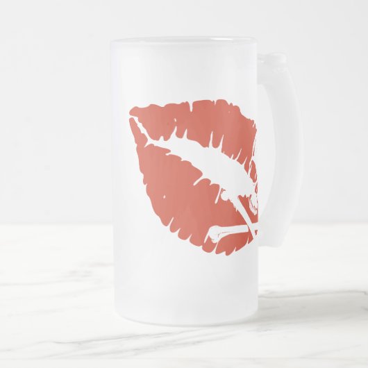 Giftlippen Mattglas Bierglas (VorderseiteRechts)