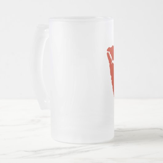 Giftlippen Mattglas Bierglas (Vorderseite Links)