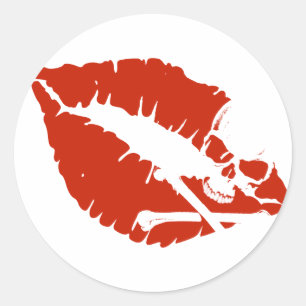 Giftlippen Runder Aufkleber