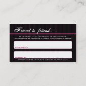 Giftlippenempfehlungskarte Empfehlungskarte (Rückseite)