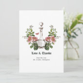 Giftlotion Halloween Gothic Dankeskarte (Stehend Vorderseite)