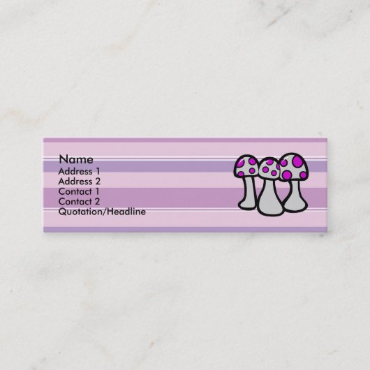Giftmushroom-Visitenkarten Mini Visitenkarte (Vorderseite)