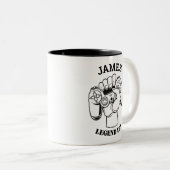 Giftname Personalisiert Funny Gaming Geek Geburtst Zweifarbige Tasse (VorderseiteRechts)