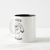 Giftname Personalisiert Funny Gaming Geek Geburtst Zweifarbige Tasse (Vorderseite Links)