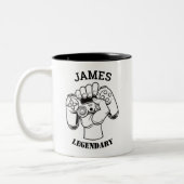 Giftname Personalisiert Funny Gaming Geek Geburtst Zweifarbige Tasse (Links)
