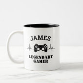 Giftname Personalisiert Funny Gaming Geek Geburtst Zweifarbige Tasse (Links)