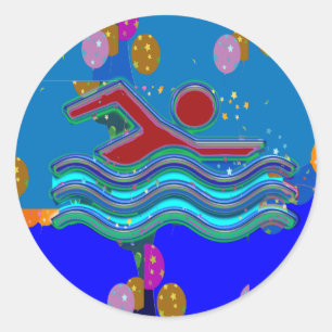 GiftPack Gruß-Aufkleber - künstlerisches Runder Aufkleber