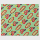 Giftpapier, Oliventomatrone Geschenkpapier (Flach)