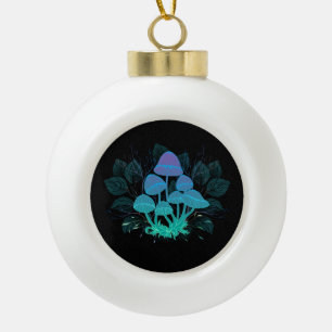 Giftpilze in Büschen Keramik Kugel-Ornament