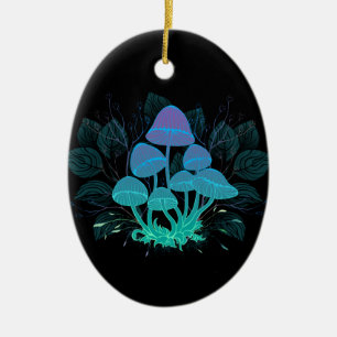 Giftpilze in Büschen Keramik Ornament