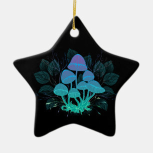 Giftpilze in Büschen Keramik Ornament