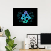 Giftpilze in Büschen Poster (Heimbüro)
