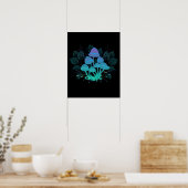 Giftpilze in Büschen Poster (Küche)