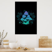 Giftpilze in Büschen Poster (Küche)