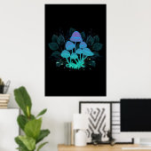 Giftpilze in Büschen Poster (Heimbüro)