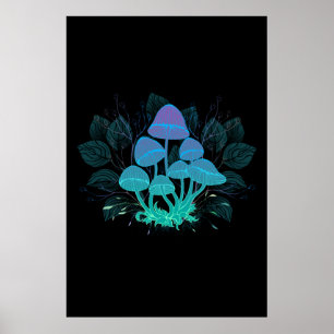 Giftpilze in Büschen Poster