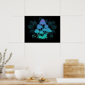 Giftpilze in Büschen Poster (Küche)