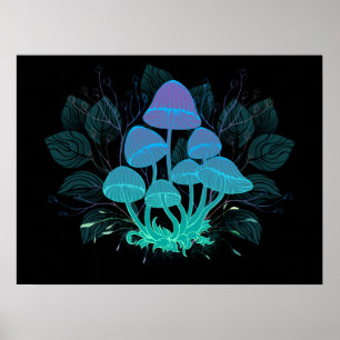Giftpilze in Büschen Poster