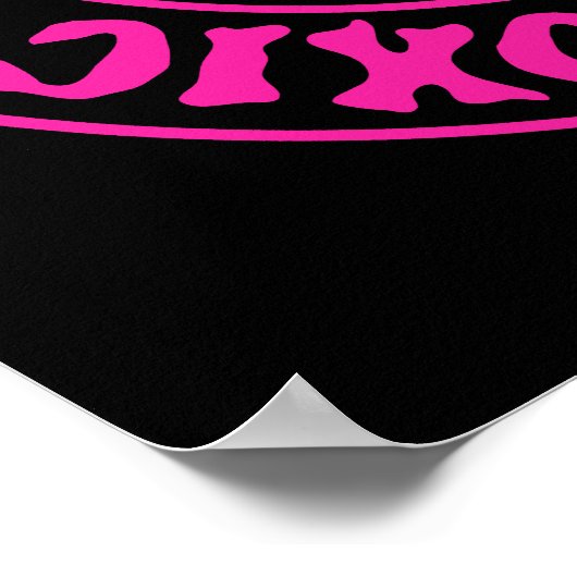 Giftrosa-Schädelplakat Poster (Ecke)