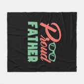 Gifts Dad | Proud Father Fleecedecke (Vorderseite (Horizontal))