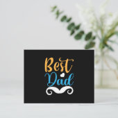 Gifts Father | Best Dad Postkarte (Stehend Vorderseite)