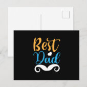 Gifts Father | Best Dad Postkarte (Vorne/Hinten)