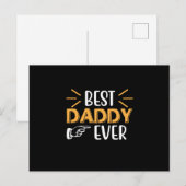 Gifts Father | Best Daddy Ever Postkarte (Vorne/Hinten)