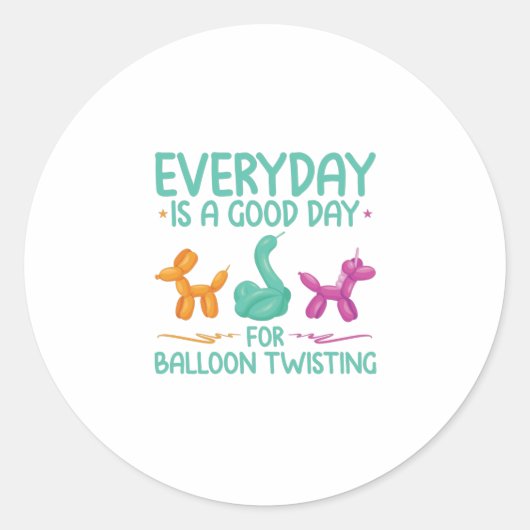Gifts for Balloon Artists | Balloon Twister Clown Runder Aufkleber (Vorderseite)