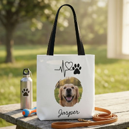 Gifts for Dog Mom Memorial Love Heartbeat Paw Tasche