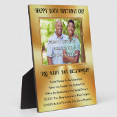 Gifts for Father's 50th Birthday, Any Relationship Fotoplatte (Seite)