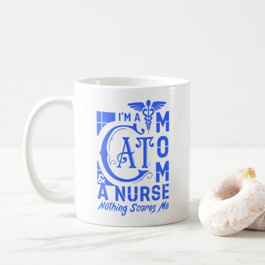 Gifts for Nurse Cat Mom Kaffeetasse (Mit Donut)