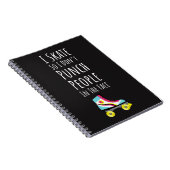 Gifts For Roller Derby Players Skating Team Quote Notizblock (Rechte Seite)