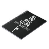 Gifts For Taekwondo Student Fighting Self Defense Notizblock (Linke Seite)