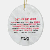 GIFTS HOLY SPIRIT | Monogramm | Christlich Keramik Ornament (Links)