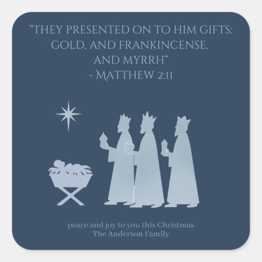 Gifts of the Magi Sticker – Three Kings Nativity (Vorderseite)