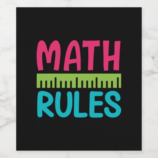 Gifts Teacher | Math Rules Weinetikett (Einzelnes Label)