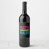 Gifts Teacher | Math Rules Weinetikett (Vorderseite)
