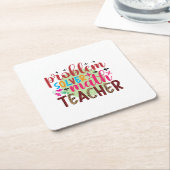 Gifts Teacher | Problem Solver Math Teacher Rechteckiger Pappuntersetzer (angewinkelt)